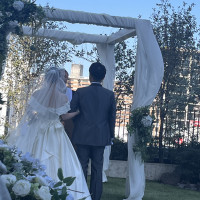 挙式は街中とは思えないほど静かで、素敵でした。