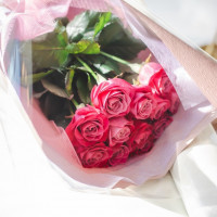 新郎からのサプライズの薔薇です。感動しました。