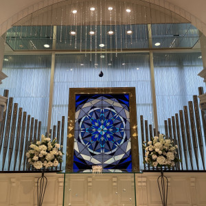 青いステンドグラスが素敵です|782342さんのアヴァンセ リアン 東京 (AVANCER LIEN TOKYO)の写真(2595476)