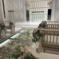 バージンロードが可愛いです。