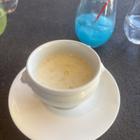 試食トリュフオイルのキノコスープ