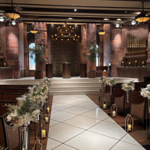レンガ造りの温かい雰囲気のチャペルで、装飾も素敵でした。|782460さんのFORTUNE IN THE TERRACE（フォーチュン イン ザ テラス）の写真(2596002)