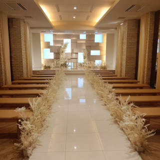 リニューアルしたばかりの挙式会場