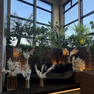 森をイメージしたスペースがある