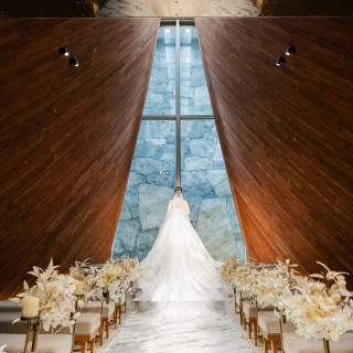 お気に入りの木目調のチャペル