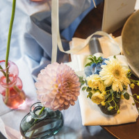 オプションでつけたマイク装花