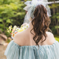 メイクさんにアドバイスいただいた髪飾り