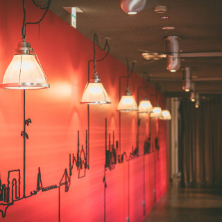 ウエストギャラリーへ行く廊下