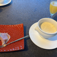 生ハム、スープ