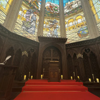 新郎新婦から見たステンドグラス