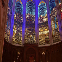 暗くなった演出のチャペル