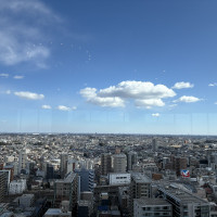 披露宴会場のカーテンが開いた時の景色