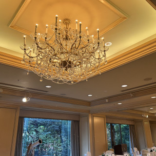 披露宴会場から緑が見えた