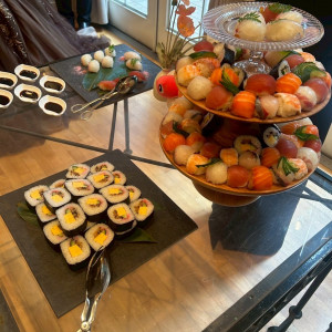 ウエディングケーキの代わりのてまり寿司タワー|782900さんのアンジュールハウスの写真(2598260)