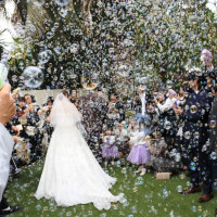 シャボン玉をするとこんな感じ