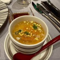 雲丹と雪見餡掛け茶碗蒸し