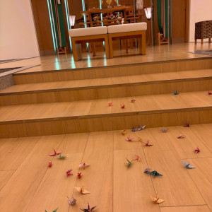 挙式後の折鶴シャワー|783021さんのGeo World VIP（ジオワールドビップ）の写真(2599028)