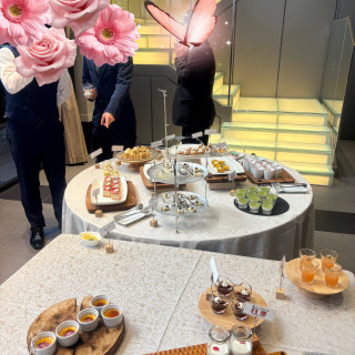 披露宴のデザートのビュッフェです。