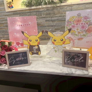 自分達は受付カウンターにピカチュウ等を使って飾りました。