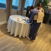 ウェルカムスペースの写真を披露宴会場にも置いていただけました