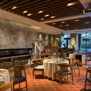 床が印象的な披露宴会場