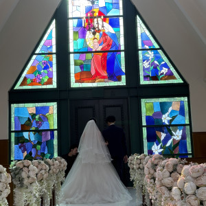 チャペルのステンドグラス|783217さんのブライダルフォートの写真(2600119)