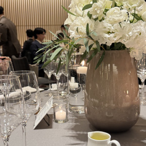 テーブル装花です。キャンドル追加しました|783367さんのTRUNK(HOTEL)(トランクホテル)の写真(2600711)