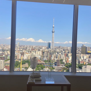 正面にスカイツリー