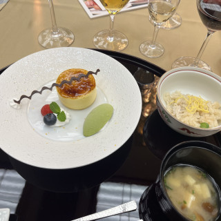 デザート、金目鯛ご飯、留椀