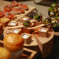 ビュッフェの料理は見た目も楽しかったです。