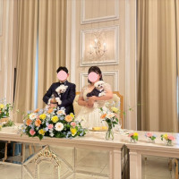 披露宴会場もわんちゃんと一緒です