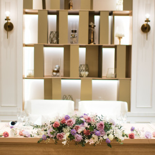 白を貴重とした綺麗な会場でした