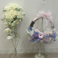 お花担当の方がデザイン、ドレスに合うものを用意下さいました