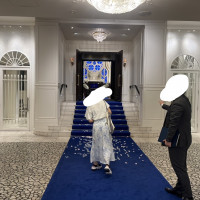 フラワーシャワーの後の様子