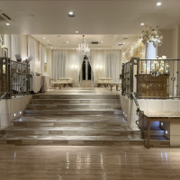 ウェルカムスペースで飲み物や食べ物を座って食べる場所