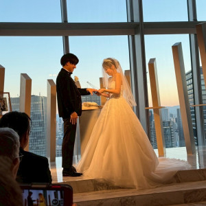 冬の16時30分くらいの夕焼けです|783762さんのThe 33 Sense of Wedding(ザ・サーティースリー・センス・オブ・ウエディング)の写真(2602177)