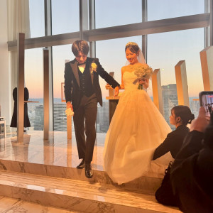 冬の16時30分くらいの夕焼けです|783762さんのThe 33 Sense of Wedding(ザ・サーティースリー・センス・オブ・ウエディング)の写真(2602175)