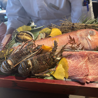 下見の時に料理を食べる時に食材の説明をしてもらいました