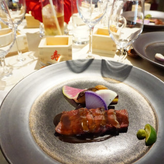 お肉料理。お野菜もとても甘くて美味しかったです。