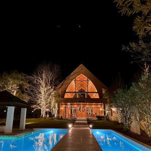 夜のライトアップが綺麗だった|783849さんのララシャンス迎賓館 大分の写真(2602845)