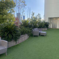 挙式後こちらに移動して、記念撮影。ワンちゃん可能