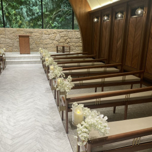 チャペル後ろから|783874さんのアーカンジェル代官山/テイクアンドギヴ・ニーズウェディングの写真(2611443)