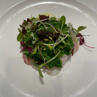 真鯛のカルパッチョ 菜の花とキャビア