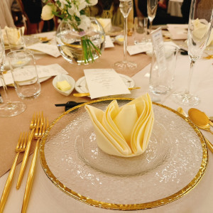 お料理が来る前のテーブルです！|783978さんのアニヴェルセル江坂（新大阪）の写真(2603442)