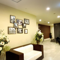 披露宴会場前のロビー