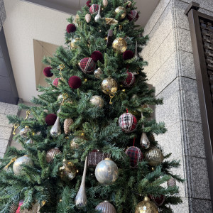 入り口にはクリスマスツリー|784006さんのオリエンタルホテル 神戸・旧居留地の写真(2603521)