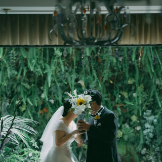 会場内からもガーデンが見て映えます。