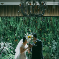 会場内からもガーデンが見て映えます。