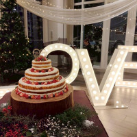 ケーキの土台を大好きな切り株にしてもらいました