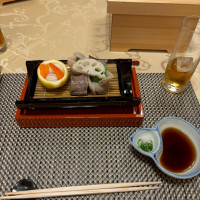 試食の近江牛肉巻き